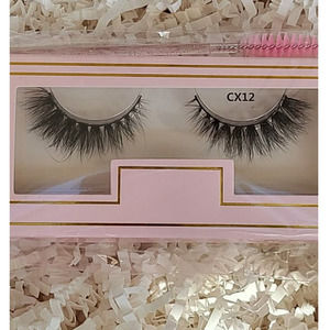 Natural-New Fluffy 100% 3D Real Mink 12-15mm Mix Length Eyelash Strips